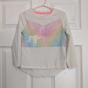 Cat & Jack Sequin Unicorn Tee Size 4/5 (Bundle)